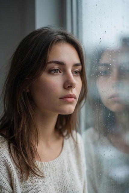 Задумчивый портрет у окна